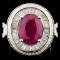 18K Gold 4.35ct Ruby & 1.81ctw Diamond Ring