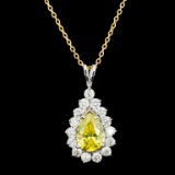 14K Gold 1.50ctw Diamond Pendant