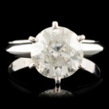 14K Gold 2.56ct Solitaire Diamond Ring