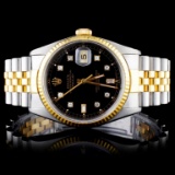 Rolex YG/SS DateJust Diamond 36MM Wristwatch