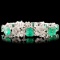 18K Gold 11.92ct Emerald & 2.04ctw Diamond Bracele