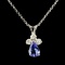 14K Gold 0.51ct Tanzanite & 0.16ctw Diamond Pendan