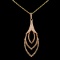 14K Gold 1.02ctw Diamond Pendant