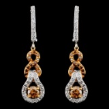 14K Gold 0.91ctw Diamond Earrings