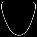 18k White Gold 6.00ct Diamond Necklace