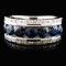 14K White Gold 2.02ct Sapphire & 0.13ctw Diamond R