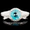 14K Gold 1.11ct Apatite & 0.38ctw Diamond Ring