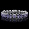 14K Gold 25.00ct Tanzanite & 1.30ct Diamond Brace