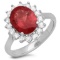 14K Gold 2.50ct Ruby & 0.50ct Diamond Ring