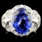 18K Gold 6.17ct Tanzanite & 1.32ctw Diamond Ring