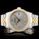 Rolex YG/SS DateJust Diamond 36MM Watch