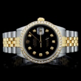 Rolex YG/SS DateJust Diamond 36MM Watch