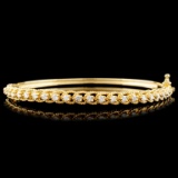 14K Gold 0.78ctw Diamond Bangle