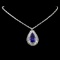 18K White Gold 9.76ct Tanzanite & 5.09ct Diamond N