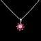 14K Gold 0.28ct Ruby & 0.10ctw Diamond Pendant