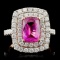 18K Rose Gold 2.20ct Sapphire & 0.96ct Diamond Rin