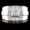 14K White Gold 0.79ctw Diamond Ring