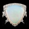 18K Gold 5.66ct Opal & 1.17ctw Diamond Ring