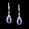 18k Gold 6.71ct Tanzanite & 0.81ctw Diamond Earrin