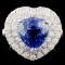 18K Gold 4.57ct Sapphire & 1.82ctw Diamond Ring