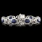 14K Gold 12.65ctw Sapphire & 2.65ctw Diamond Brace