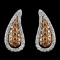 14K White Gold 1.09ctw Fancy Color Diamond Earring