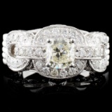 18K White Gold 2.97ctw Diamond Ring