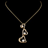 14K Gold 0.22ctw Diamond Pendant