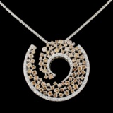 18K Gold 6.43ctw Diamond Pendant