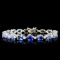 14K Gold 14.86ctw Tanzanite & 0.93ctw Diamond Brac