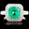 18K Gold 1.99ct Emerald & 0.75ctw Diamond Ring