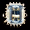 14K Gold 5.45ct Aquamarine & 0.52ctw Diamond Ring