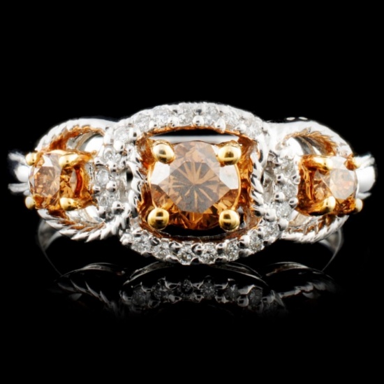 14K Gold 0.62ctw Fancy Color Diamond Ring