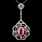 18K Gold 4.39ct Ruby & 1.84ctw Diamond Pendant