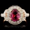 18K Gold 1.50ct Spinel & 0.63ctw Diamond Ring