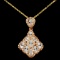 14K Gold 1.17ctw Fancy Diamond Pendant