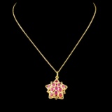 18K Gold 2.42ct Ruby Pendant