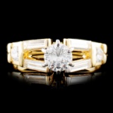 14K Gold 0.89ctw Diamond Ring