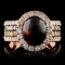 14K Rose Gold 2.38ct Opal & 1.90ct Diamond Ring