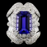 18K White Gold 5.95ct Tanzanite & 3.40ct Diamond R