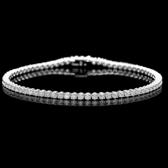 ^18k White Gold 3.00ct Diamond Bracelet