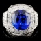 18K Gold 6.94ct Tanzanite & 2.00ctw Diamond Ring