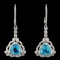 14K Gold 2.87ct Apatite & 0.69ctw Diamond Earrings