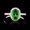 14K Gold 1.58ct Tourmaline & 0.37ctw Diamond Ring