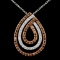 14K Gold 1.06ctw Fancy Diamond Pendant