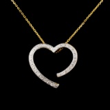 14K Gold 0.18ctw Diamond Pendant