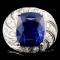 18K Gold 10.60ct Sapphire & 2.87ctw Diam Ring