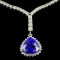 18K White Gold 5.96ct Tanzanite & 3.47ct Diamond N