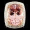 14K Gold 19.15ct Morganite & 1.57ctw Diamond Ring