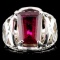 14K Gold 4.84ct Tourmaline & 0.25ctw Diamond Ring